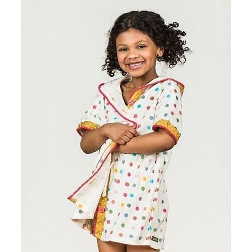 Matilda Jane Camp MJC Sunfish Cover Up Beachy Terry Cloth Button Up Size 4
